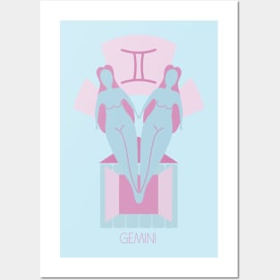 Gemini Cute Zodiac Horoscope Posters and Art